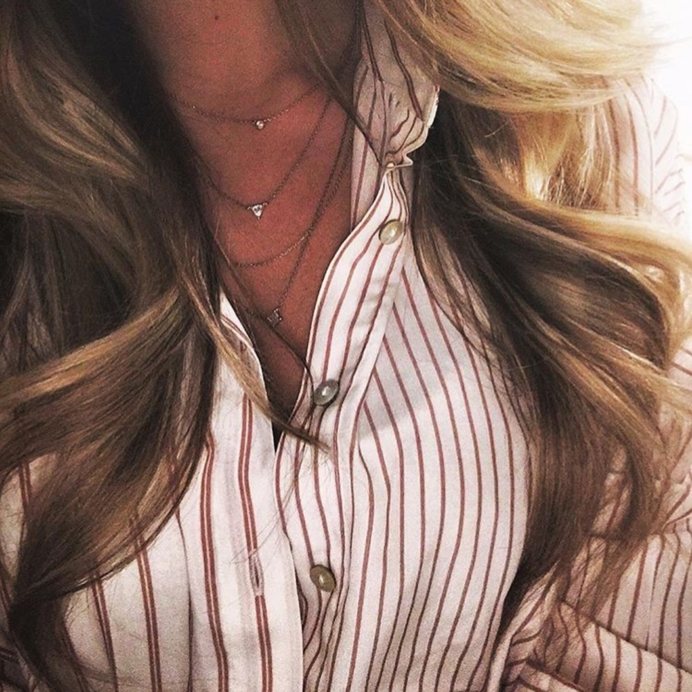 Express Boyfriend Style Button Up Blouse